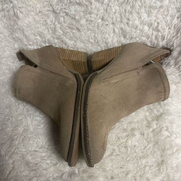 Jeffrey Campbell  Rosalee leather suede khaki ankle slip on boots SZ9.5 - Picture 7 of 10